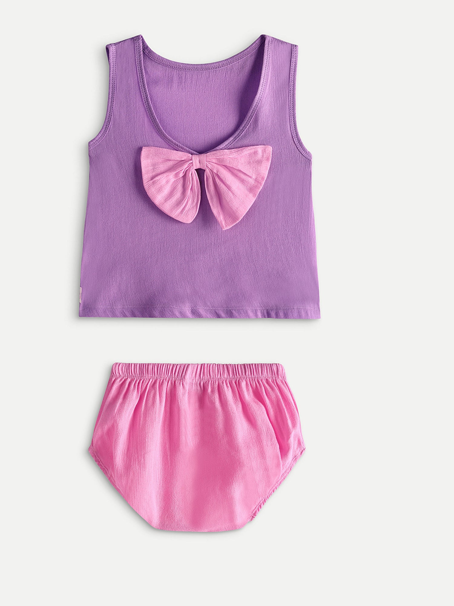 2-Piece Solid Viscous Dress Set