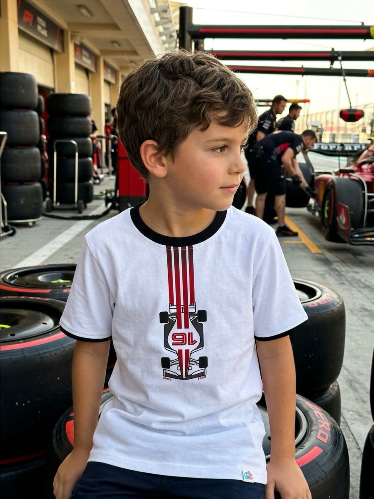 Boys Oversized Ferrari Graphic T-Shirt