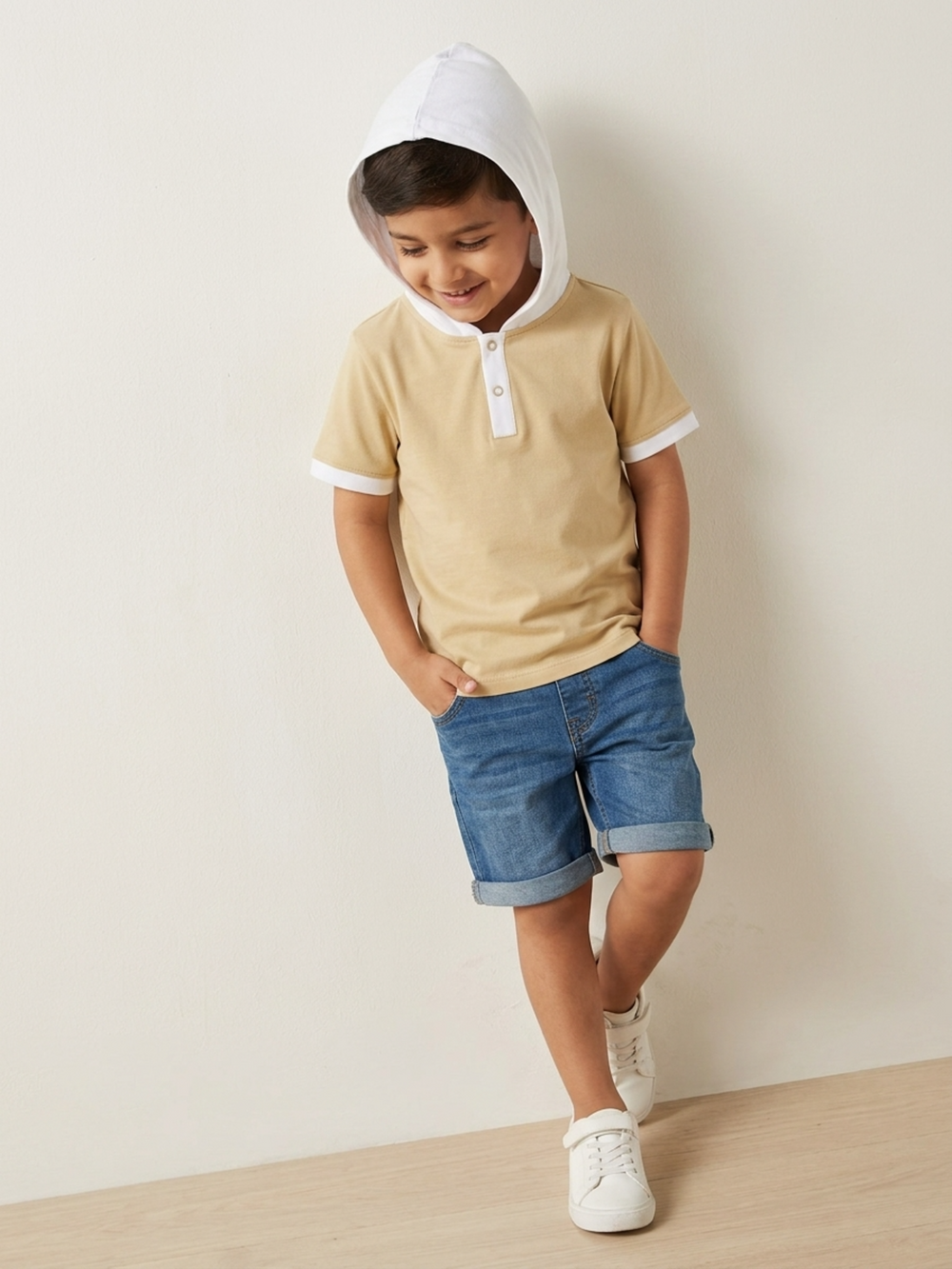 Interlock Hoodie T-shirt - Skin-Friendly Cotton | Gentle & Comfortable