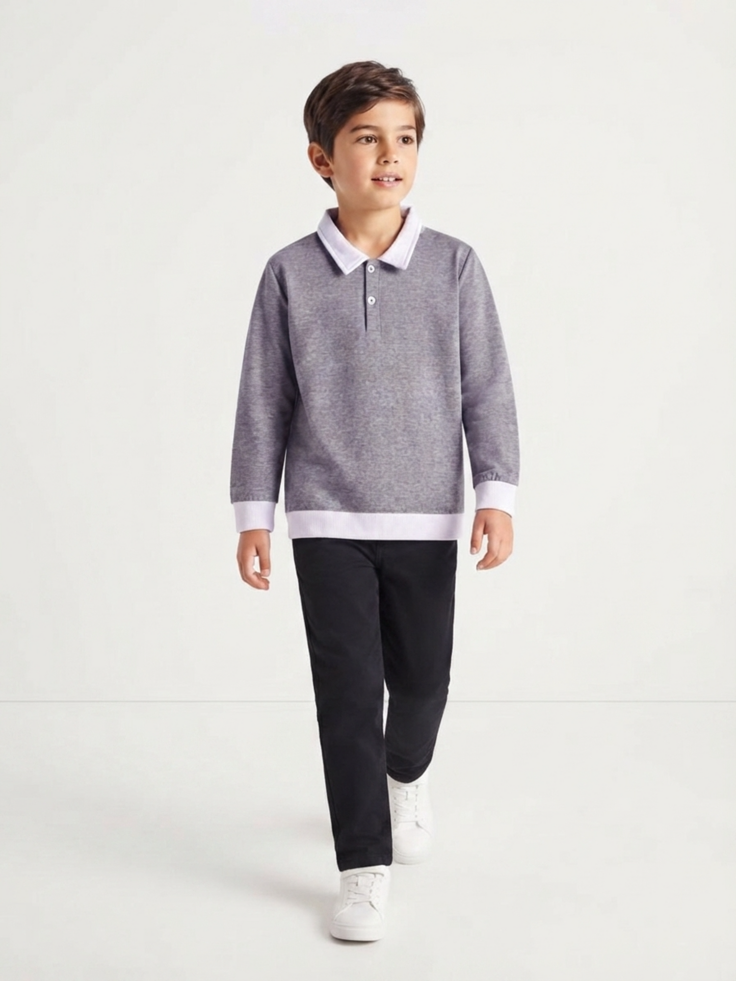 Collared Sweatshirt - Skin-Friendly Cotton | Gentle & Comfortable