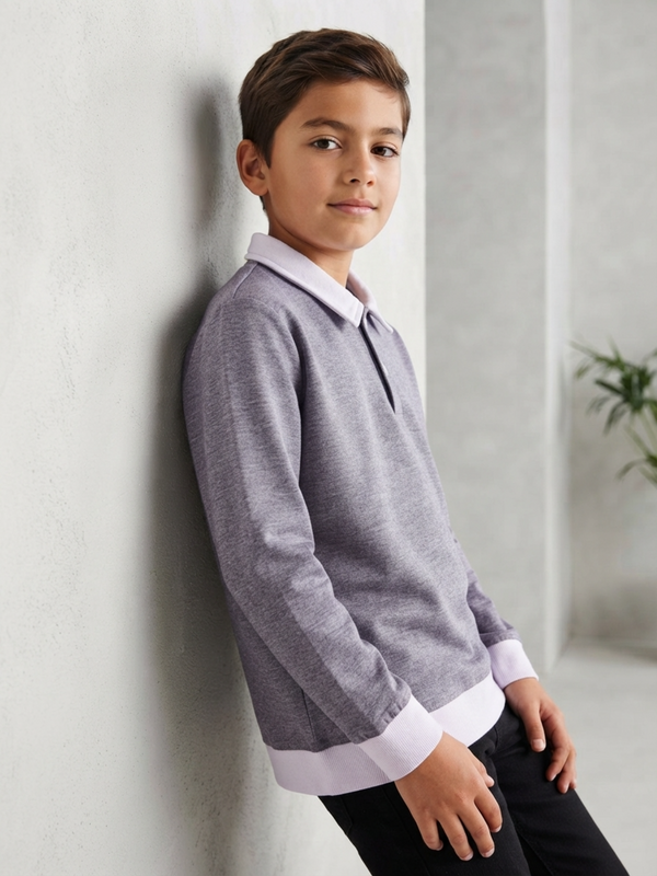 Collared Sweatshirt - Skin-Friendly Cotton | Gentle & Comfortable