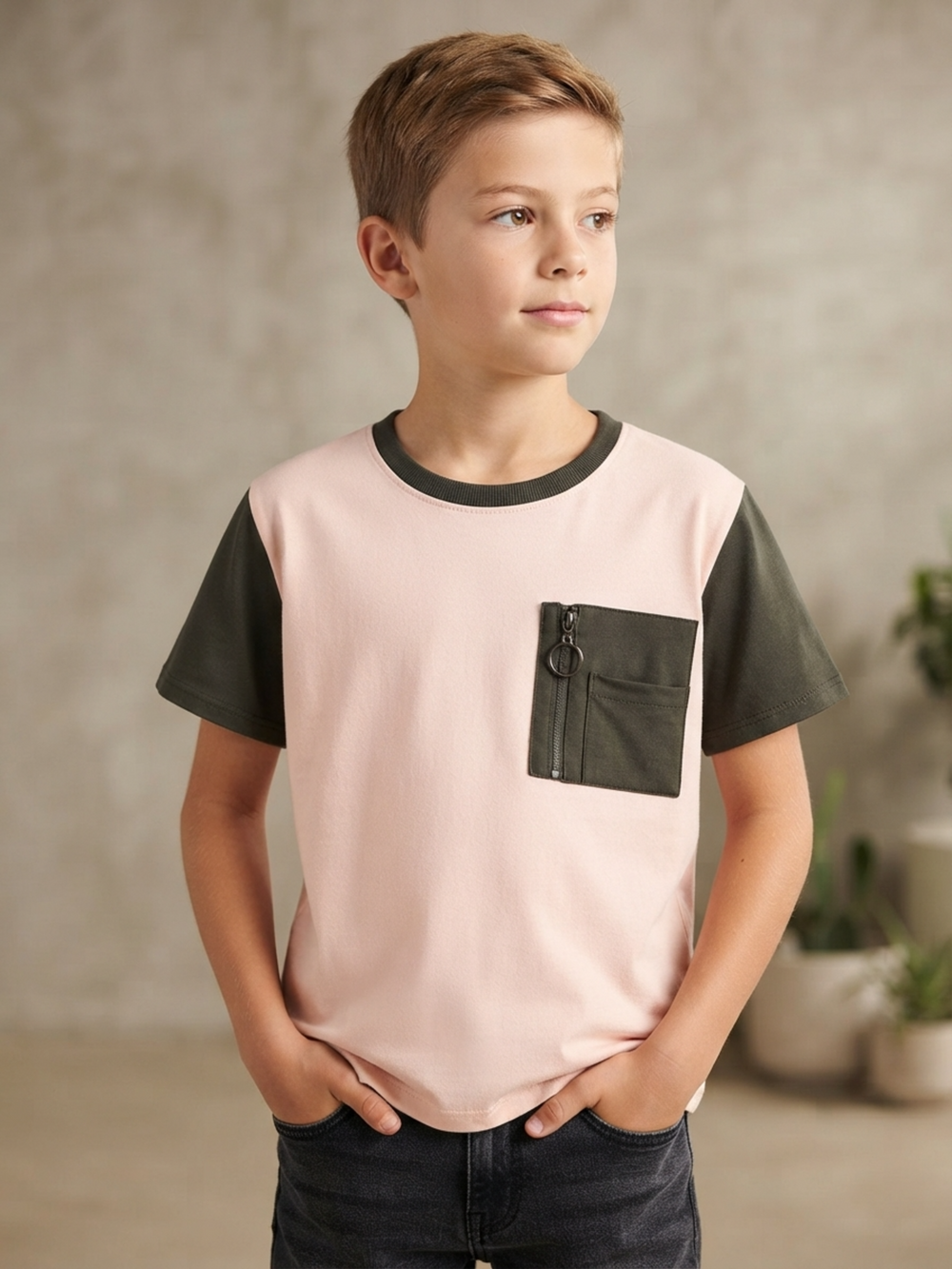 Contrast Pocket Tee - Pure Cotton | Easy to wear for All-Day Comfort