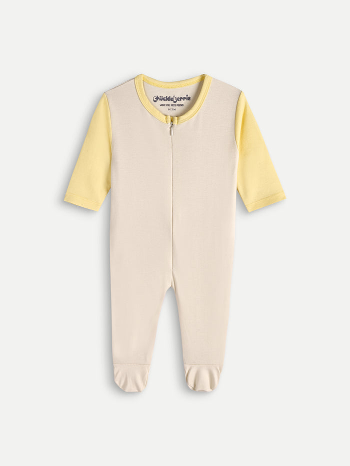Zip-up Footed Romper - Airy & Comfortable to Wear