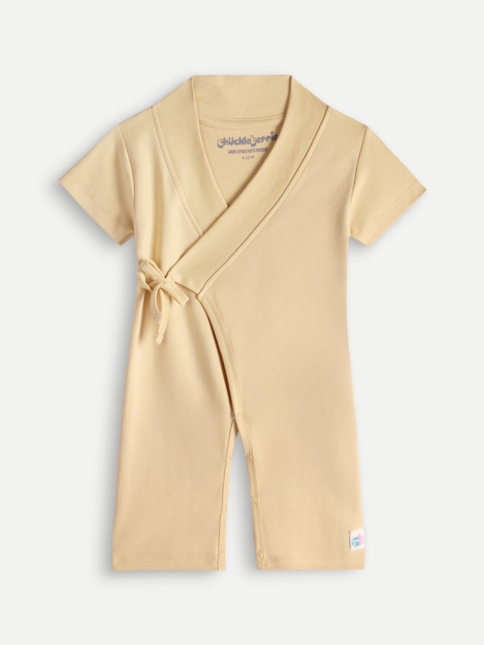 Tie-up Cotton Muslin Romper - Pure | Easy to wear for All-Day Comfort
