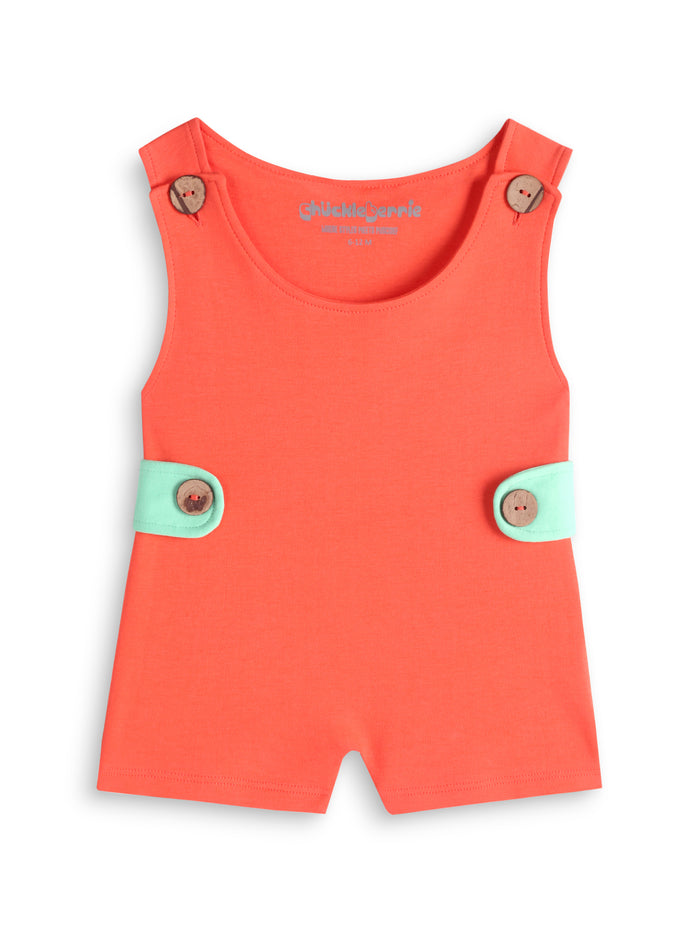 Solid Play Suit - Pure Cotton | Easy to wear for All-Day Comfort