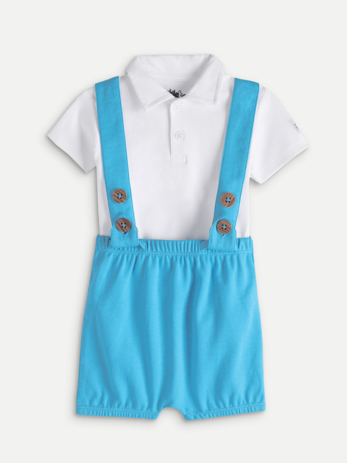 2-Piece Play Suit & Tshirt Set - Premium Cotton | Cool & Lightweight Wear