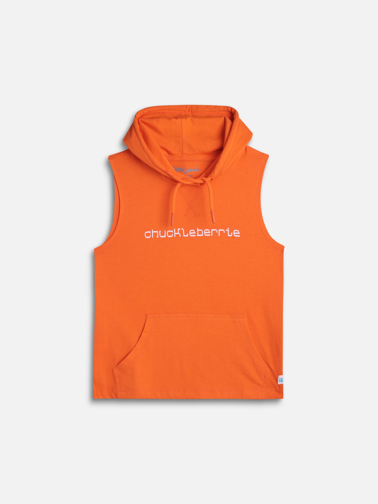 Sleeveless Hooded T-shirt With Kangaroo Pocket