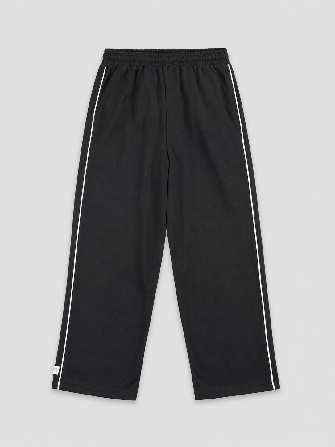 Wide Leg Black Trackpant