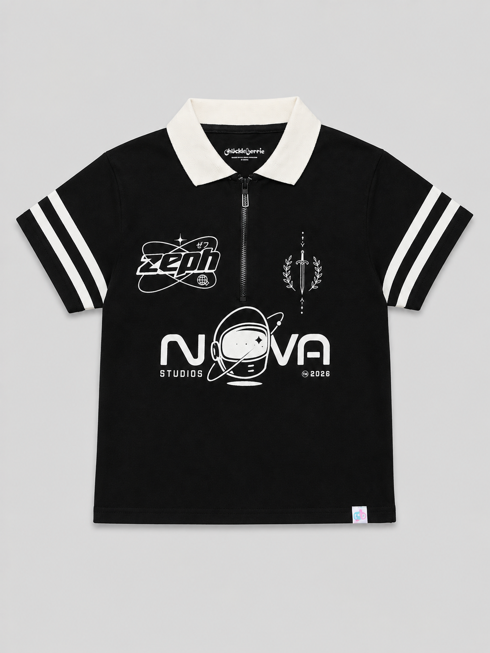 Nova Quarter-Zip Oversized Polo tshirt