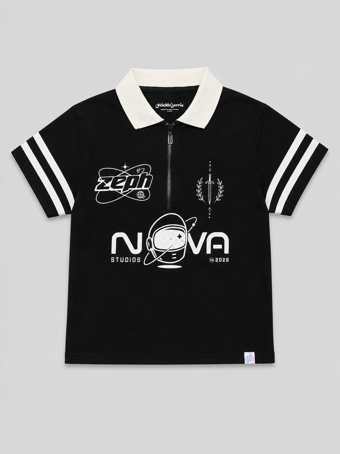 Nova Quarter-Zip Oversized Polo tshirt