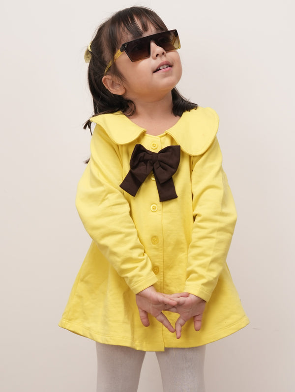 Bow Dress Coat - Gentle Cotton | Airy & Comfortable to Wear