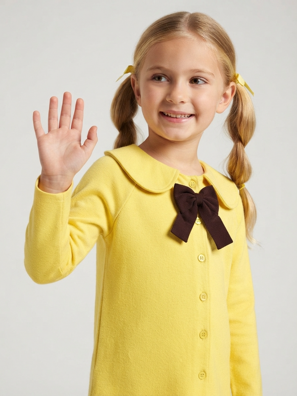 Bow Dress Coat - Gentle Cotton | Airy & Comfortable to Wear