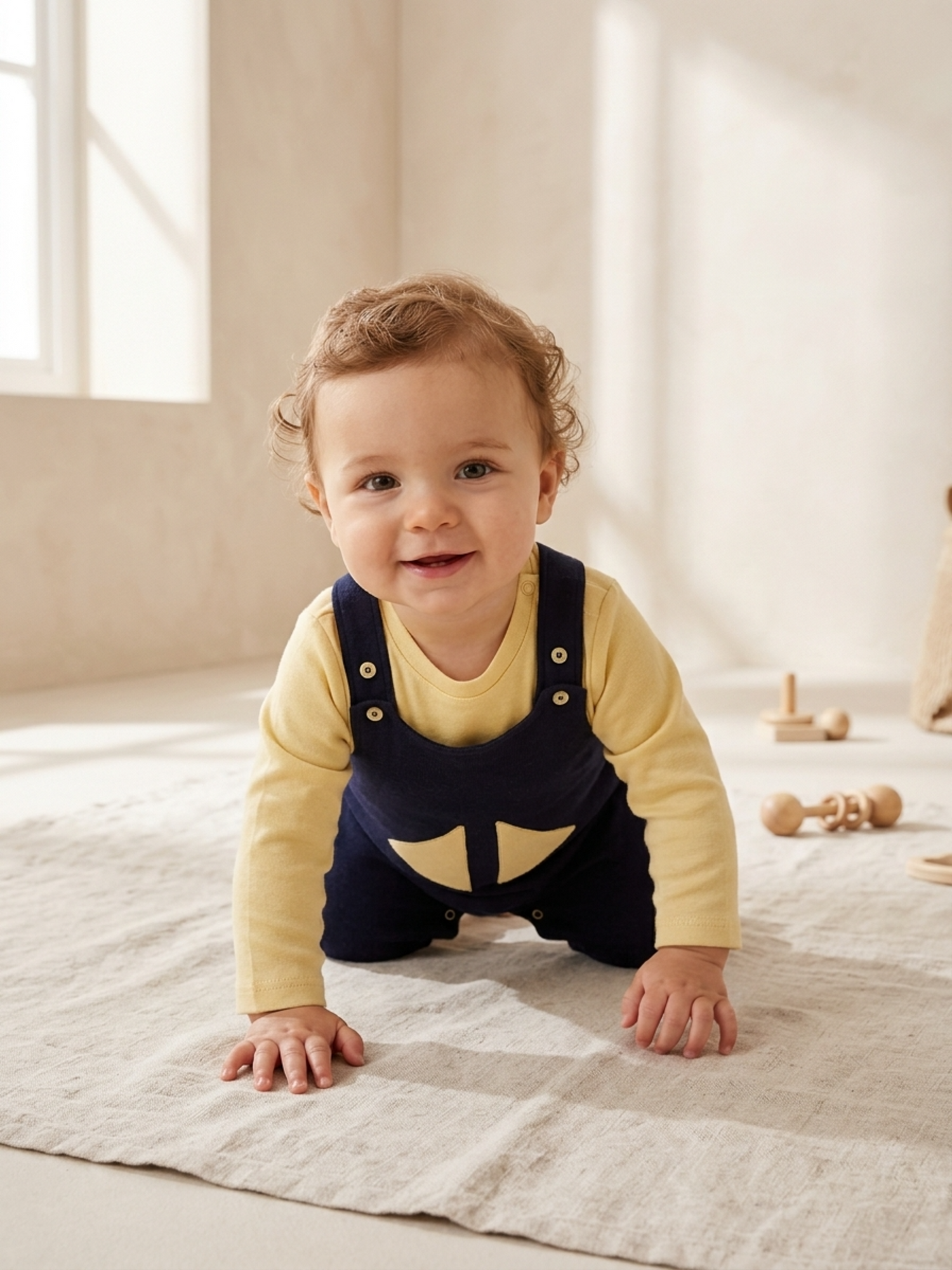 Dungaree Romper - Gentle Cottonb | Airy & Comfortable to Wear