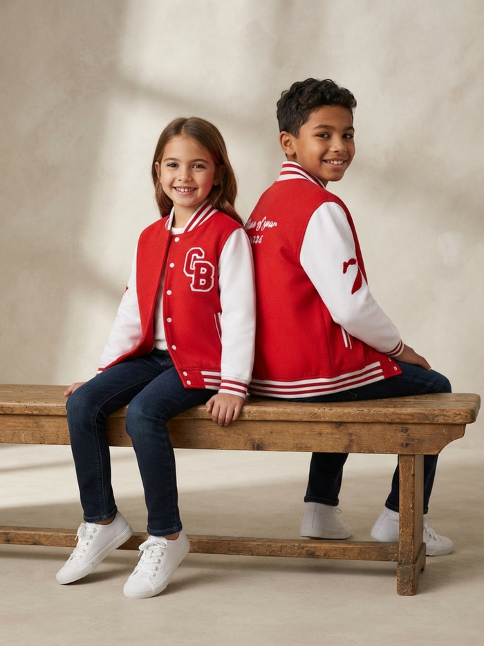 Varsity Bomber Jacket - Gentle Cotton | Airy & Comfortable to Wear
